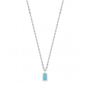 Ania Haie Turquoise Drop Pen. Neckl.  silver 43-48 cm - 3220631