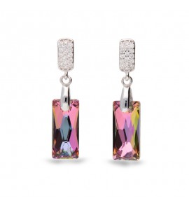 Spark Queen Baguette Earrings Vitrail Night - 3220780