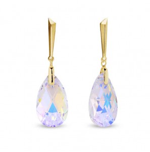 Spark Lacrima Gilded Earrings Aurora Borealis - 3220787