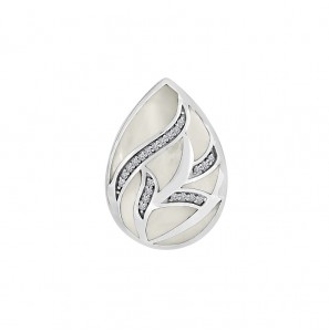 My iMenso Goccia (25mm) insignia "flore di Mare MOP shell mosaic" (925/rhod-plated) - 3220947