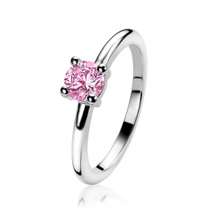 ZINZI zlv. aanschuifring roze zirc. chaton 7 mm mt. 54 - 3220815