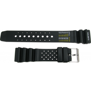 Horlogeband kunststof "duiker" zwart 18-20 mm - 3220960