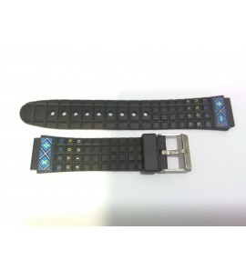Bear Horlogeband kunststof zwart  met print 18-22 mm - 3220963