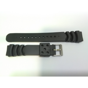 Bear Horlogeband kunststof zwart "Duiker" 18-22 mm - 3220967