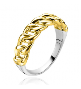 Zinzi zlv. ring gourmet 5,5 mm breed gg verguld maat 54 - 3220833