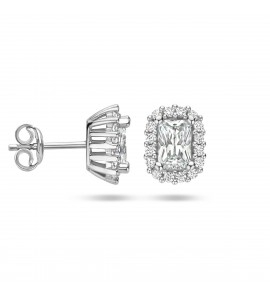 Zilver oorknoppen met zirkonia - 3220841