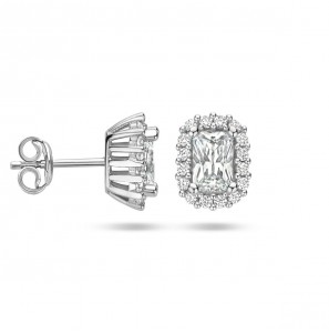 Zilver oorknoppen met zirkonia - 3220841