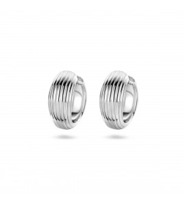 Zilver klap creolen draadmotief 15x6 mm - 3220860