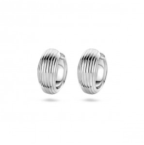 Zilver klap creolen draadmotief 15x6 mm - 3220860