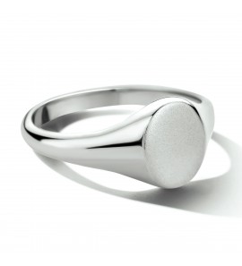 Zilver dames graveer ring ovaal 9.5x8 mm mt. 17¥ - 3220878