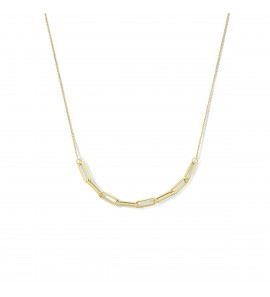 Goud anker collier met paperclip schakels 40-42 cm - 3220888