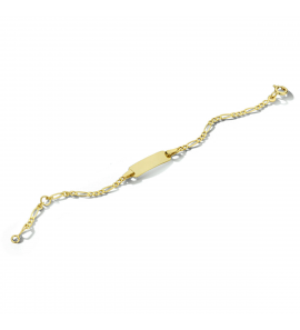 9K plaatarmbandje figaro 2.0 mm 11-13 cm - 3220979