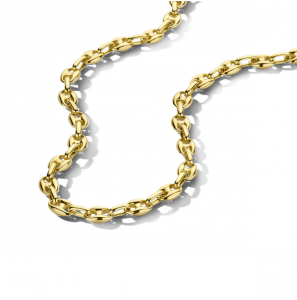 Goud collier koffieboon 5.8 mm 43 cm - 3220903