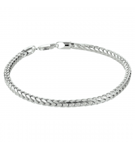 Zilver gourmet armband vierkant 3 mm 21 cm. - 3220915