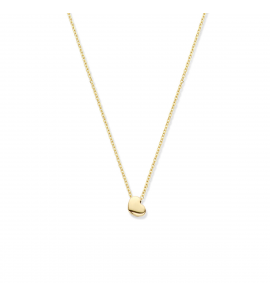 Goud anker collier 0.8 mm met hartje 5.5 mm 42 + 3 cm - 3220981