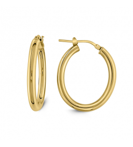 MY iMenso Creoli earring "Ovale" 28 mm 1M gold-plated - 3221001