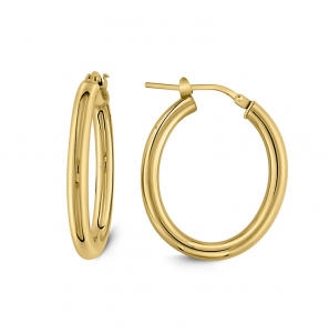 MY iMenso Creoli earring "Ovale" 28 mm 1M gold-plated - 3221001