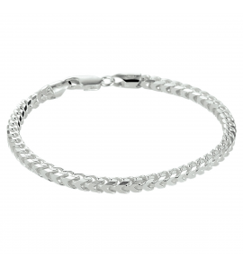 Zilver armband vierkant gourmet 4 mm 21 cm - 3221258