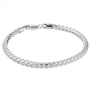 Zilver armband vierkant gourmet 4 mm 21 cm - 3221258