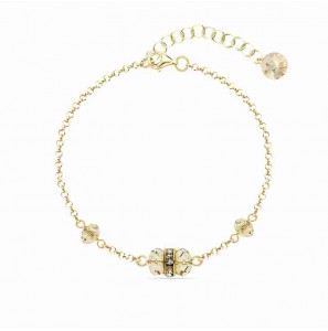 Spark Mix-up gilded bracelet bronze pearl en light colorado topaz en golden shadow - 3221063