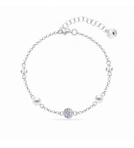 Spark Mix-up bracelet white  pearl en crystal - 3221065