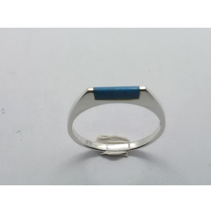 Zilver dames ring met turq. mt. 17¾ - 3221138
