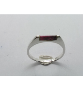 Zilver dames ring met malag. mt. 17¼ - 3221139