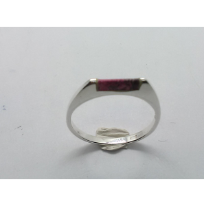 Zilver dames ring met malag. mt. 17¼ - 3221139