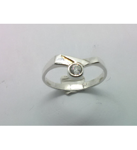 Zilver dames ring met zirkonia mt. 16½ - 3221148