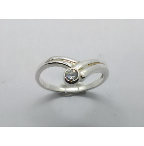 Zilver dames ring met zirkonia mt. 18½ - 3221150