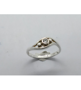 Zilver dames ring met zirkonia mt. 17 - 3221152