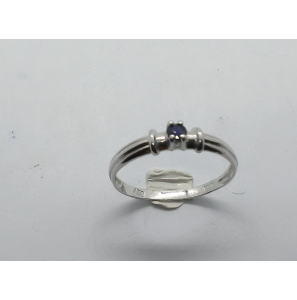 Zilver dames ring met saffier mt. 16¾ - 3221156