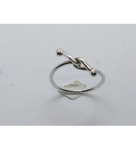Zilver dames ring "knoop" mt.15½ - 3221174