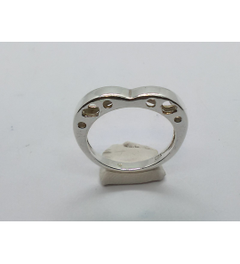 Zilver dames ring "harten" mt. 17¼ - 3221194