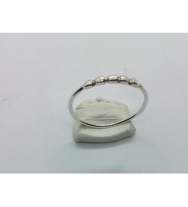 Zilver dames ring fantasie mt. 15½ - 3221199