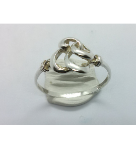Zilver dames ring fantasie mt. 17½ - 3221209