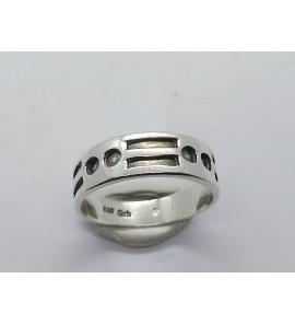 Zilver dames ring fantasie mt. 17 - 3221218