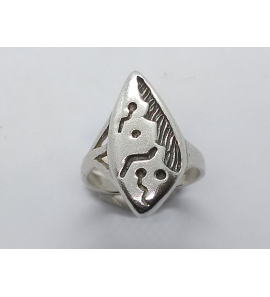 Zilver dames ring fantasie mt. 16¢ - 3221220