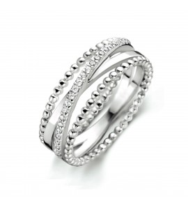 Zilver dames ring met zirkonia mt. 17¼ - 3221245
