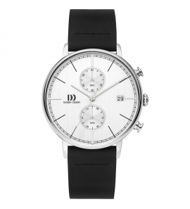 Danish Design Koltur chrono II staal leer 5 atm. - 3221322