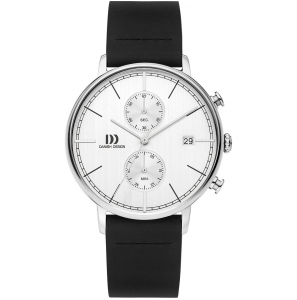 Danish Design Koltur chrono II staal leer 5 atm. - 3221322