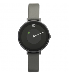 Danish Design Mane dames staal grijs leer grijs 3 atm. - 3221327