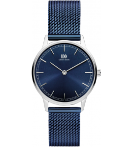 Danish Design Vigelso dames staal blauw mashband 3 atm - 3221335