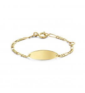 9K plaatarmbandje figaro 2.0 mm 11-13 cm - 3222947