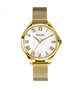 ZINZI horloge Julia 34 mm parelm.w.pl. gg.verg. meshb - 3221364