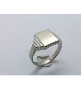 Zilver herenring rechthoek 12x10 mm mt. 20 - 3222305