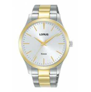 Lorus heren bicolour bracelet wit 50m wr - 3221548