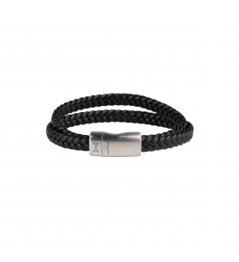 Aze Juwels armband Double Flat String Black 21 cm - 3221393