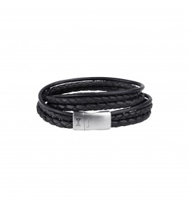 Aze Juwels armband Triple Twist Black 21 cm - 3221398
