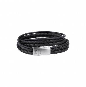 Aze Juwels armband Triple Twist Black 21 cm - 3221398